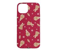 Custodia per iPhone 15 Plus Disney Frozen Holiday Gingerbread Cookies Christmas Pattern