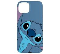 Custodia per iPhone 15 Plus Disney Lilo and Stitch Cute Stitch Face Slate Gray