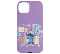 Custodia per iPhone 15 Plus Disney Stitch & Angel Spring Easter Friendly Flower Faces