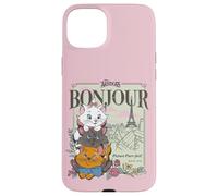 Custodia per iPhone 15 Plus Disney The Aristocats Marie Toulouse & Berlioz Bonjour