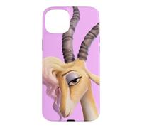 Custodia per iPhone 15 Plus Disney Zootopia 2 Gazelle Pop Star Big Face Purple-Pink