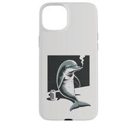 Custodia per iPhone 15 Plus Divertente affumicatore Dolphin Beer Dolphin Smoker