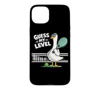 Custodia per iPhone 15 Plus Divertente Anatra Da Padel Indovina Il Mio Livello Livello