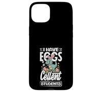 Custodia per iPhone 15 Plus Divertente dinosauro per insegnanti di Pasqua I Have Eggs-Cellent Students