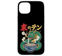 Custodia per iPhone 15 Plus Divertente drago che mangia ramen udon noodles anime