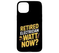 Custodia per iPhone 15 Plus Divertente elettricista in pensione Watt Now Pensione
