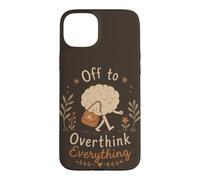 Custodia per iPhone 15 Plus Divertente pensare troppo a tutto Ansia cerebrale Introverso