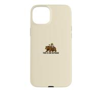 Custodia per iPhone 15 Plus Divertente rana che cavalca l'orso questo è un meme indignazione