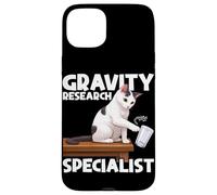 Custodia per iPhone 15 Plus Divertente specialista di ricerca sulla gravità del gatto amante dei gatti proprietario di gattini