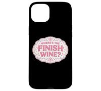 Custodia per iPhone 15 Plus Dov'è la fine Wine Lover Runner Running Race Joke Citazione