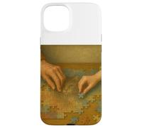 Custodia per iPhone 15 Plus due, generazioni, lavorando, uno, puzzle, vendemmia, stile, illustrazione