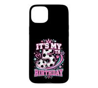 Custodia per iPhone 15 Plus È il mio 5° compleanno Soccer Ball Girl