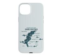 Custodia per iPhone 15 Plus East Coast Shark Sightings Cool Map