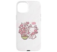 Custodia per iPhone 15 Plus Easter Bunny Pink Sakura Flower Cute Japanese Cherry Blossom