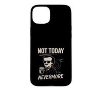 Custodia per iPhone 15 Plus Edgar Allan Poe Nevermore Gothic Macabre Look da amante dei libri