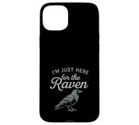Custodia per iPhone 15 Plus Edgar Allan Poe Nevermore Gothic Macabre Look da amante dei libri