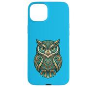 Custodia per iPhone 15 Plus Elemental Folk Art Owl Symmetrical Mandala Bird Graphic
