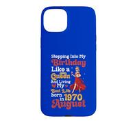 Custodia per iPhone 15 Plus Entrando nel mio compleanno come una regina nata nell'agosto 1970