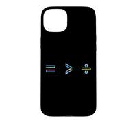 Custodia per iPhone 15 Plus Equality is Greater Than Division Math Symbol Social Justice