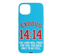 Custodia per iPhone 15 Plus Esodo 14:14 | Il Signore combatterà per te | Fede Biblica