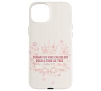 Custodia per iPhone 15 Plus Ester 4 14 Versi cristiani Corona floreale Regina Fede