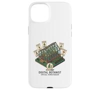 Custodia per iPhone 15 Plus Estetica del botanico digitale - Giardino della fattoria virtuale