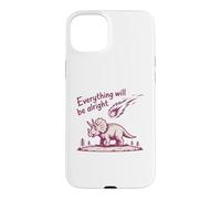 Custodia per iPhone 15 Plus Everything Is Alright Dinosaur Asteroid Chaos Graphic Retro