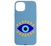 Custodia per iPhone 15 Plus Evil Eye in Blue Golden Nazar Protezione come Boho Spiritual