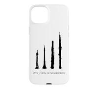 Custodia per iPhone 15 Plus Evoluzione della musica a fiato Shawm Dulzian Hautbois Oboe