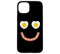 Custodia per iPhone 15 Plus Face Eggs And Bacon Ham Breakfast Smile