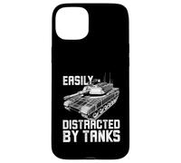 Custodia per iPhone 15 Plus Facilmente distratto dai carri armati, M1 Abrams Battle Tank Divertente