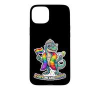 Custodia per iPhone 15 Plus Favoloso Rainbow Pride-o-Saurus Rex