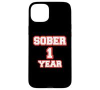 Custodia per iPhone 15 Plus Felice Sobriety 1 Anno Cool Anniversary Red Sobriety