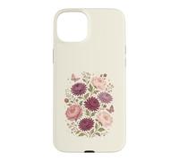 Custodia per iPhone 15 Plus Fiore di nascita di novembre, peonia, crisantemo, botanico, floreale