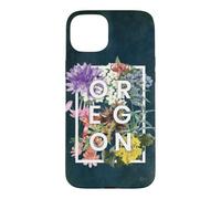 Custodia per iPhone 15 Plus Fiori di Oregon Word Art - Oregon State USA Souvenir
