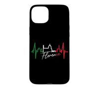 Custodia per iPhone 15 Plus Firenze Skyline Italia Battito del Cuore Amo Firenze