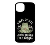 Custodia per iPhone 15 Plus First Of All Jesus Thinks Im A Delight