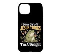 Custodia per iPhone 15 Plus First Of All Jesus Thinks Im A Delight