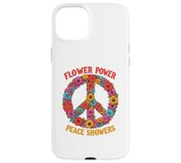 Custodia per iPhone 15 Plus Flower Power Peace Showers Love Hippie Symbol 60er70er80er
