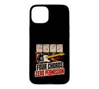 Custodia per iPhone 15 Plus Four Chords Zero Permission Punk Rock Chitarrista
