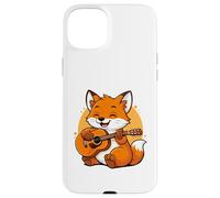 Custodia per iPhone 15 Plus Fox Playing Guitar Graphic Fox Ragazzi Ragazze Amante della Chitarra