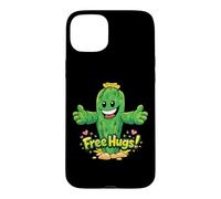 Custodia per iPhone 15 Plus Free Hugs - Scritta "Cactus Abbraccio"