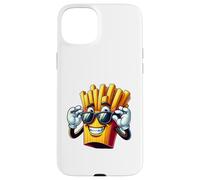 Custodia per iPhone 15 Plus Fresco cartone animato patatine fritte con occhiali