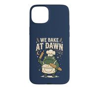 Custodia per iPhone 15 Plus Frog We Bake at Dawn Funny Baking Humor Meme 4