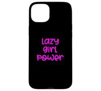 Custodia per iPhone 15 Plus Fun Lazy Girl Power Job Design