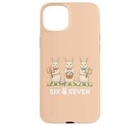 Custodia per iPhone 15 Plus Funny 67 Six Seven Meme Bunny Giorno di Pasqua Retro Accogliente Coniglio
