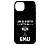 Custodia per iPhone 15 Plus Funny animals Emus bird quote life is better with an emu