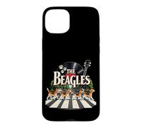 Custodia per iPhone 15 Plus Funny Beagle Band Music Dogs Retro Rock Pet Lover