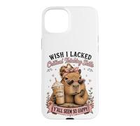 Custodia per iPhone 15 Plus Funny Capybara Critical Thinking Skills Caffè Donna