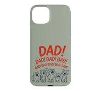 Custodia per iPhone 15 Plus Funny Cat Dad Yelling Cats Father's Day